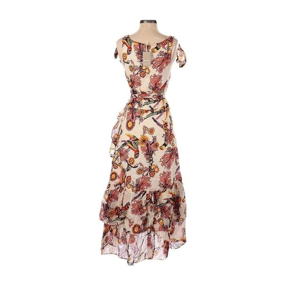 NWT Madewell x Banjanan Wrap Ruffle-Hem Midi in Parrot Bird Print Dress XS - Picture 4 of 9